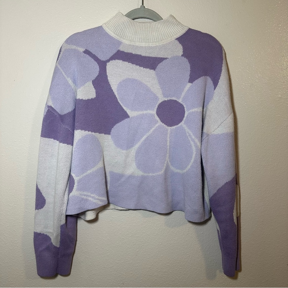 Floral Purple Sweater